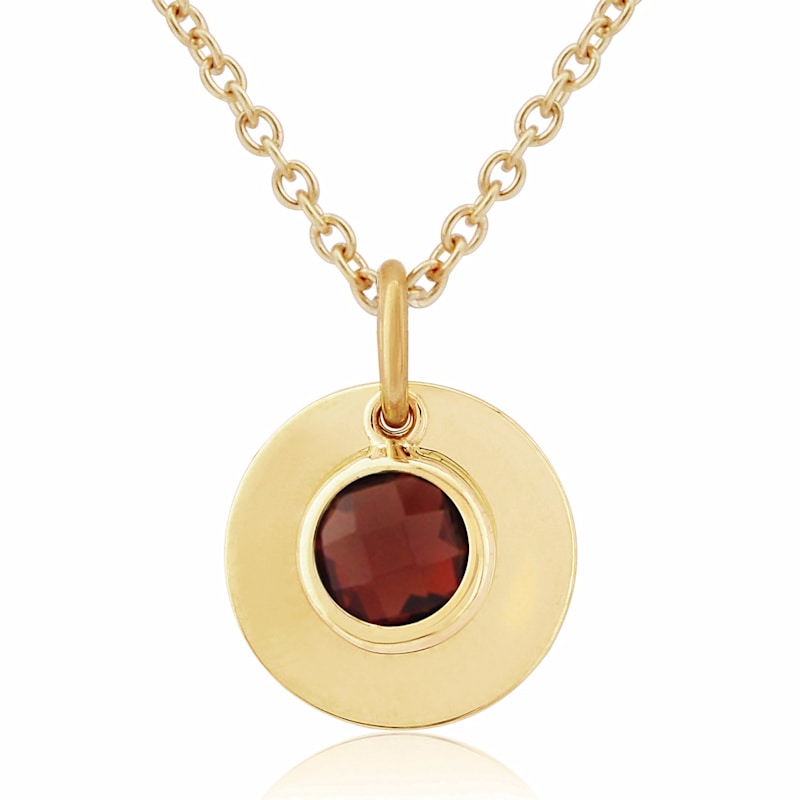 Thumbnail of Bali 9Ct Gold January Birthstone Necklace Garnet image