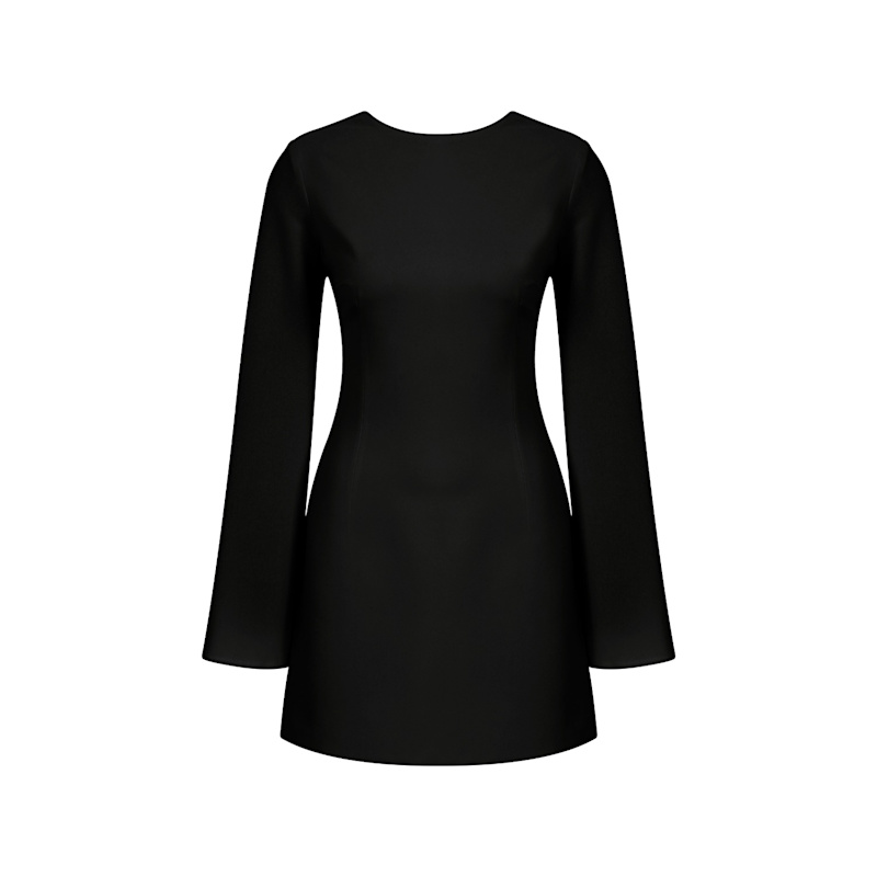 Thumbnail of Ira Tie-Back Mini Dress In Black image