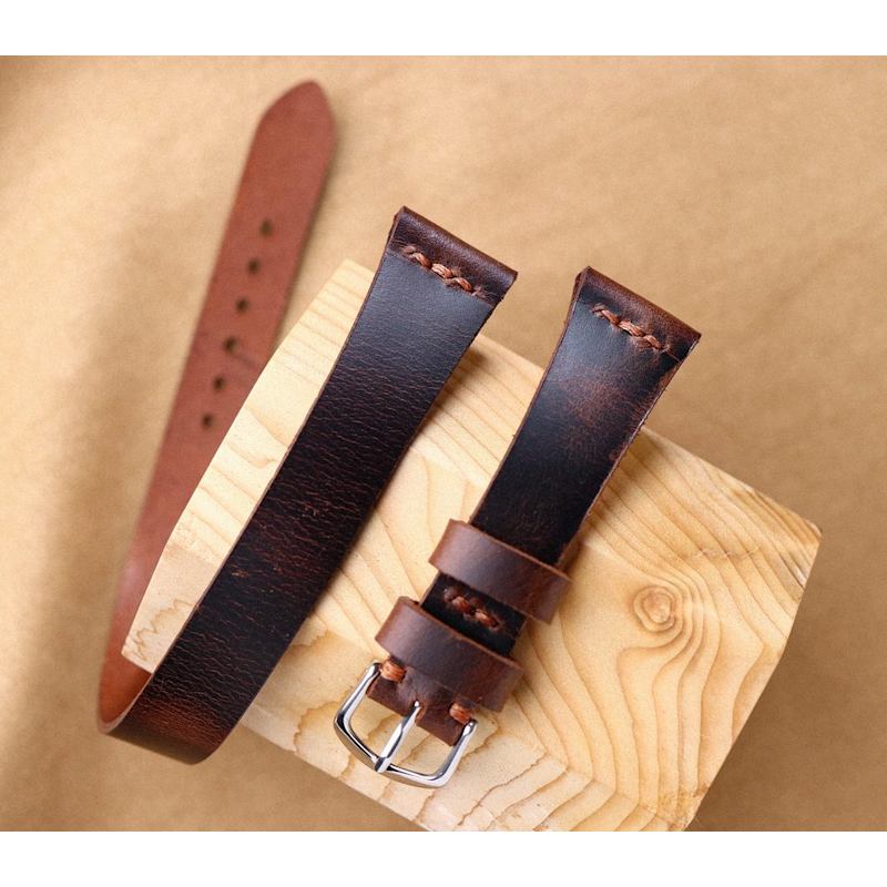 Thumbnail of Double Tour Apple Watch Leather Strap - Brown image