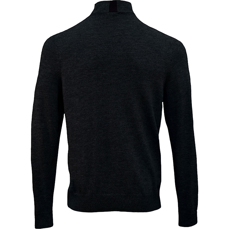 Thumbnail of Quest Fully Fashioned Quarter-Zip Merino Sweater - Black image
