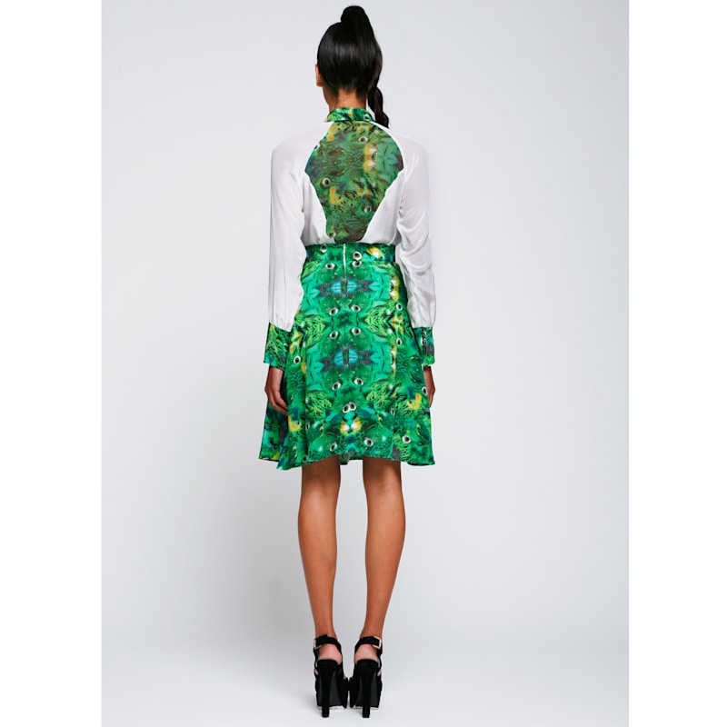Thumbnail of Green Barbet  Silk Skirt image
