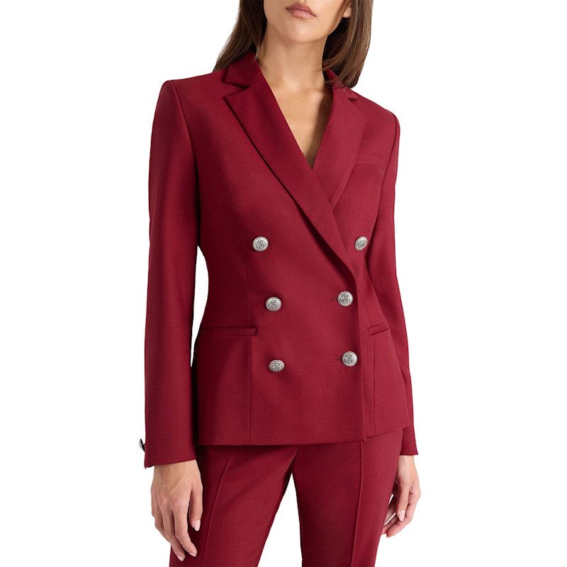 Thumbnail of Quinn Double Breasted Jacket In Lightweight Virgin Wool Stretch image