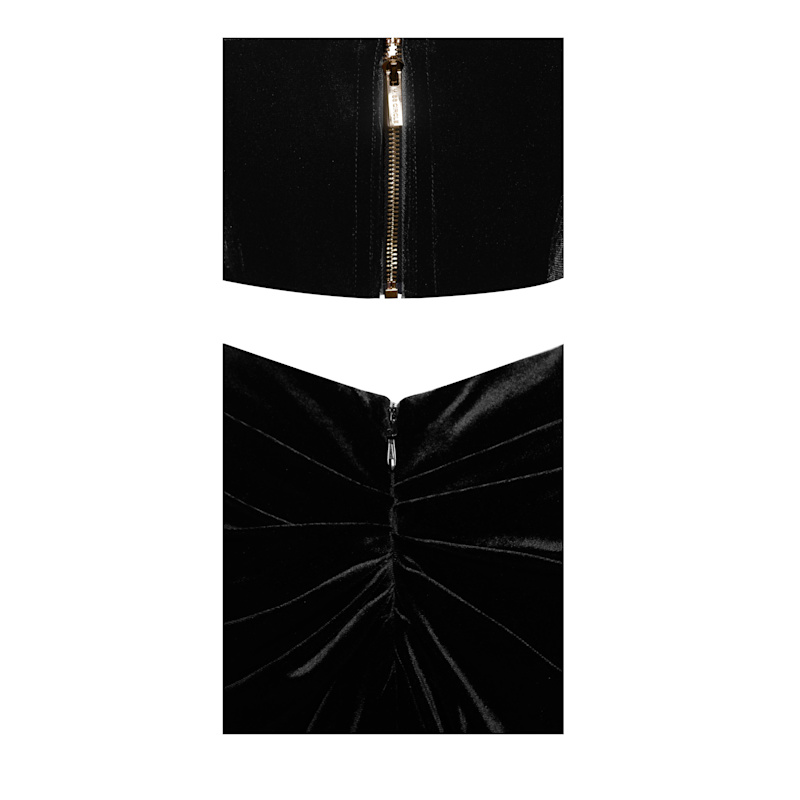 Thumbnail of Quintessa Black Lace Velvet Corset Off Shoulder Gown image