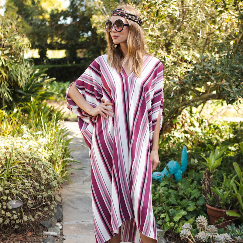 Thumbnail of Mulberry Stripe Caftan Kaftan Dress image