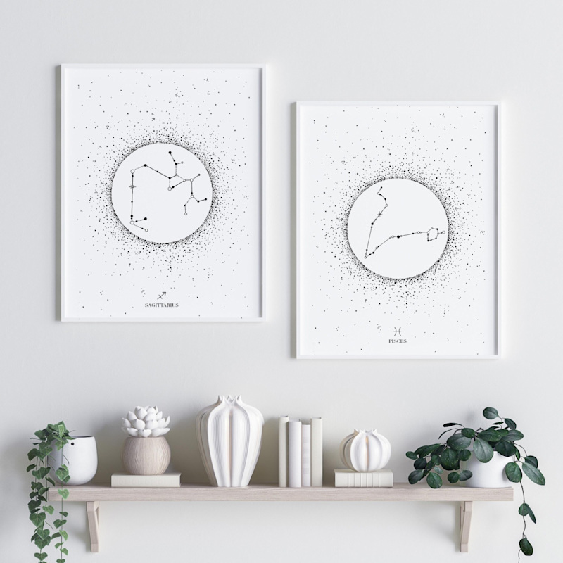 Thumbnail of 'Pisces Star Sign' - Fine Art Print A3 image