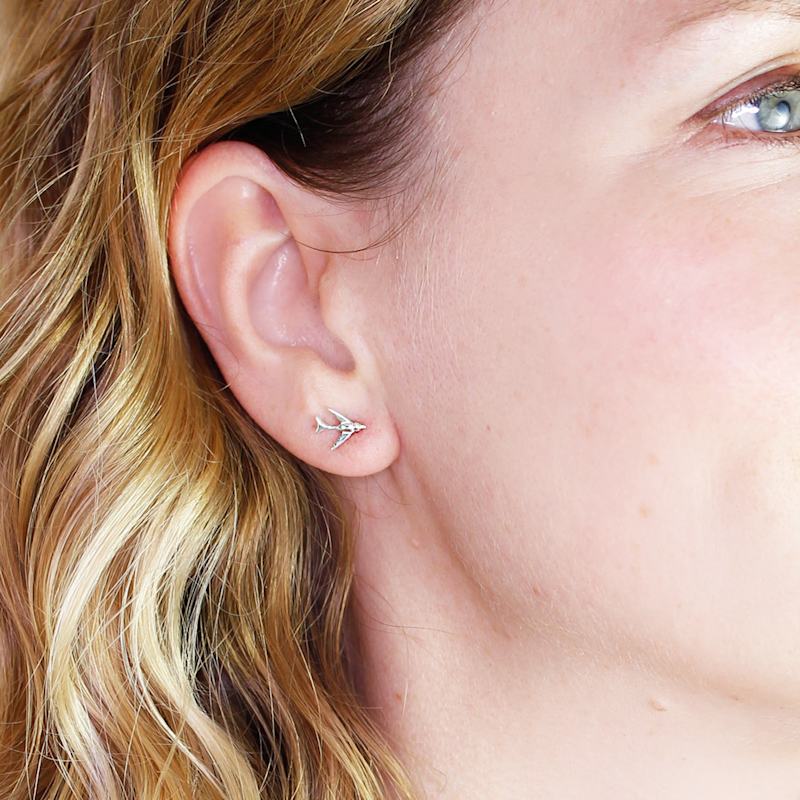 Thumbnail of Swallow Earrings Silver image