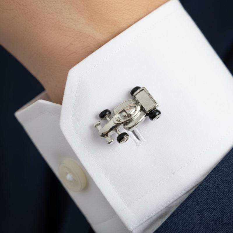 Thumbnail of Racing Car Formula 1 Cufflinks Silver image