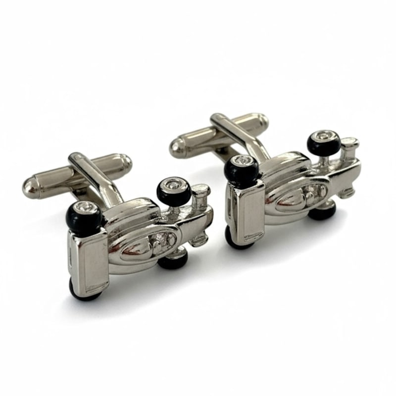 Thumbnail of Racing Car Formula 1 Cufflinks Silver image