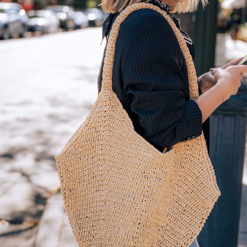 Thumbnail of Handwoven Raffia Tote Handbag image
