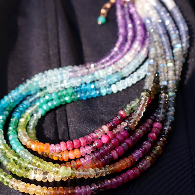 Thumbnail of Rainbow Choker With Precious Gemstones image