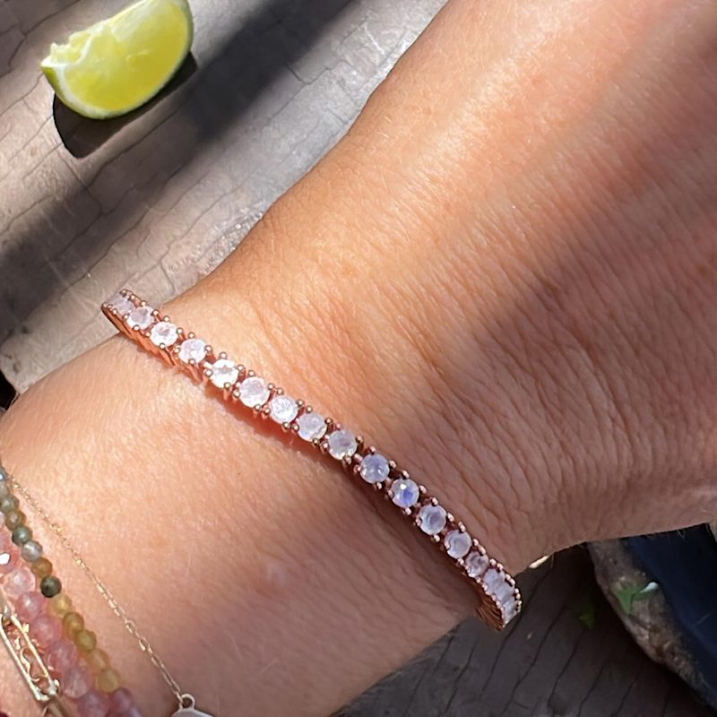 Thumbnail of Rainbow Moonstone Tennis Bracelet image
