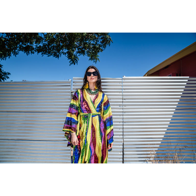Thumbnail of Rainbow Road Sequin Kimono image