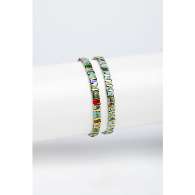 Thumbnail of Rainbow Stretch Turquoise Bracelet Set image