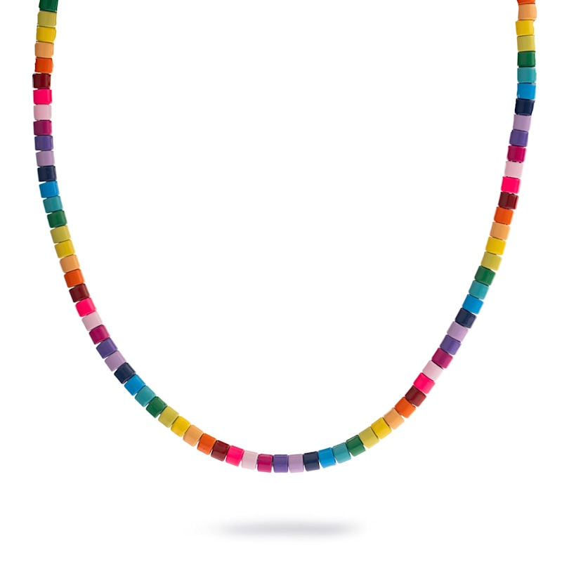 Thumbnail of Rainbow Vibes Ceramic Bead Necklace - Multicolor image