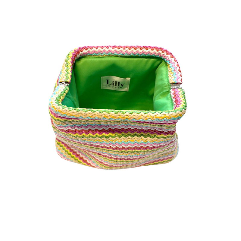 Thumbnail of Rainbow Woven Beach Clutch Bag image