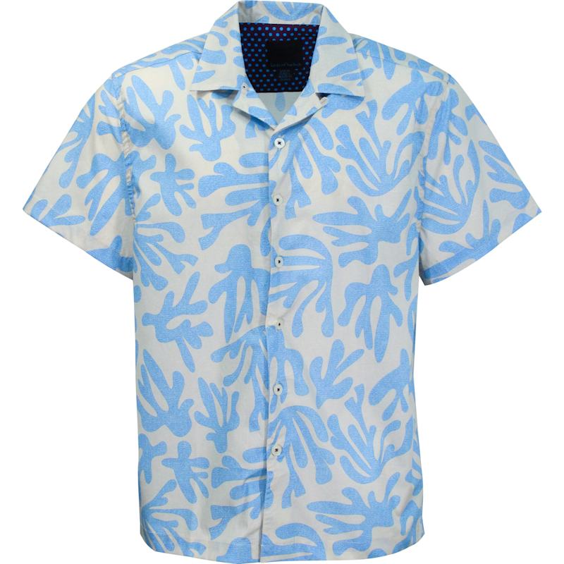 Thumbnail of Ralph Loop Coral Canvas Camp Shirt In Sky image