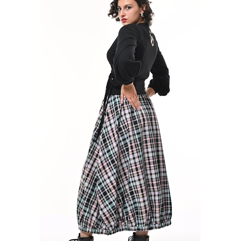 Thumbnail of Ram Parachute Skirt In Pastel Check image