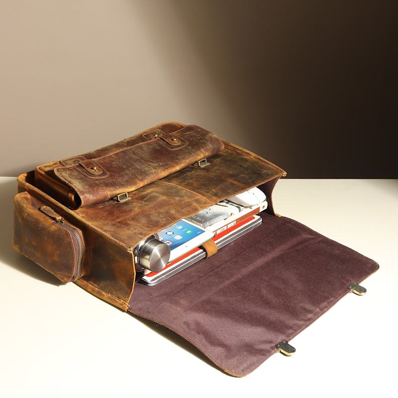 Thumbnail of Ranga Handmade Leather Briefcase Laptop Bag image
