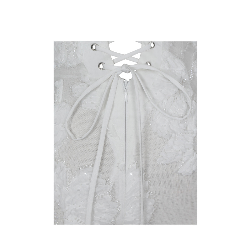 Thumbnail of Raphaela White Floral Strapless Mermaid Wedding Dress image
