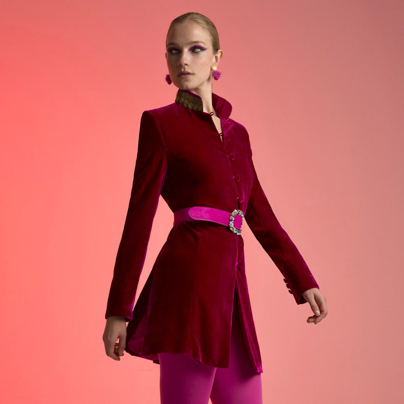 Thumbnail of Raspberry Regal Velvet Grace Jacket image