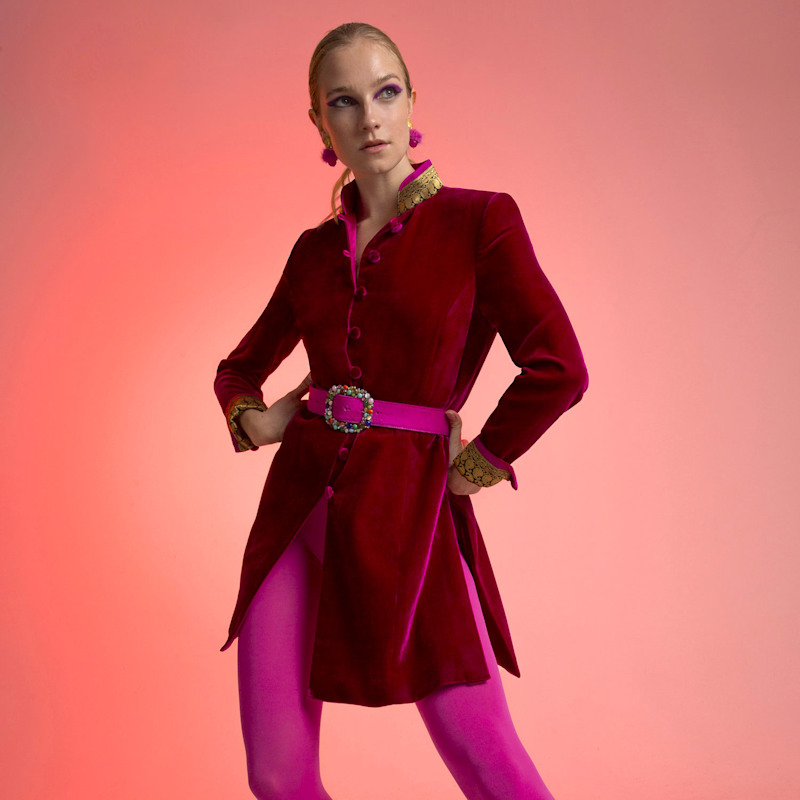 Thumbnail of Raspberry Regal Velvet Grace Jacket image