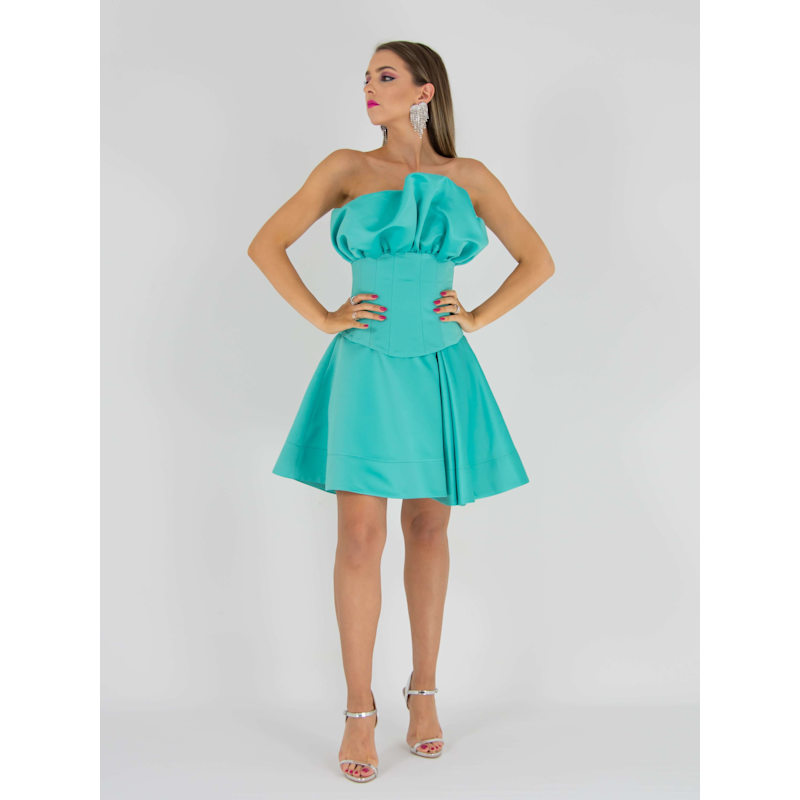Thumbnail of Ray Of Sunshine Corset Bustier Top, Biscay Green image