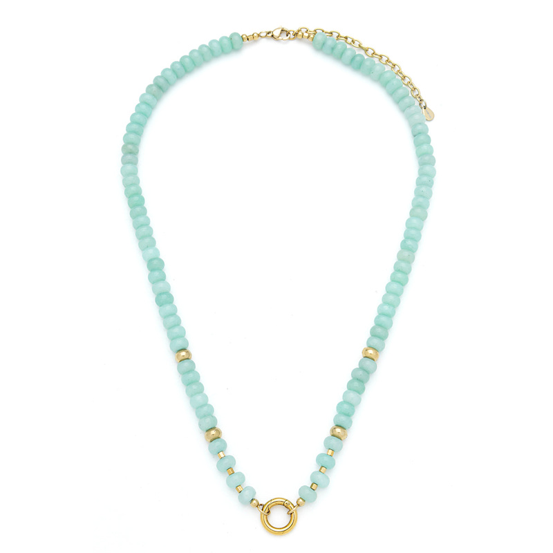 Thumbnail of Raya Large Gemstone Necklace - Turquoise image