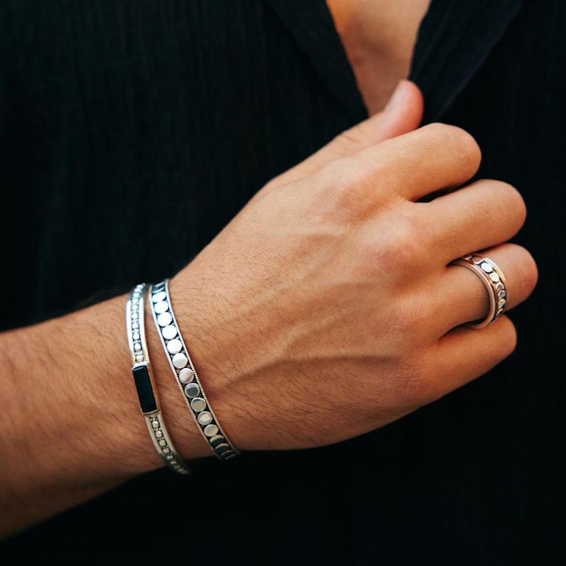 Thumbnail of Maharani Men's Black Onyx Cuff Bracelet image