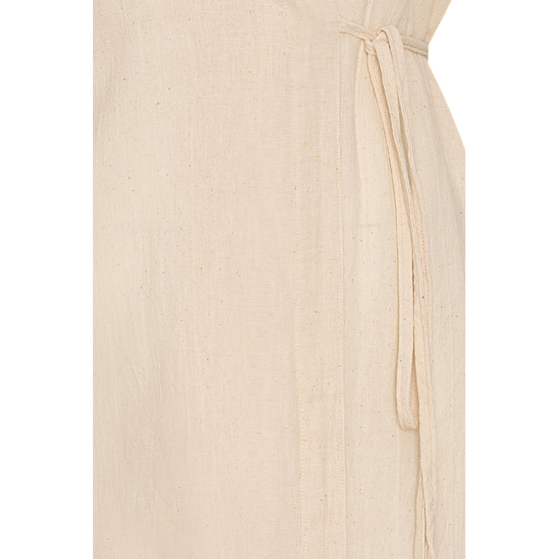 Thumbnail of Realistic Kimono - Plain Beige Women’s Natural Fabric Kimono image