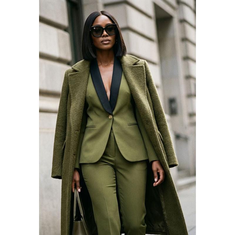 Thumbnail of Women’S Rebellious Stretch Blazer - Olive Green image