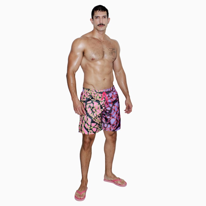 Thumbnail of Red And Volt Web Armor Shorts image