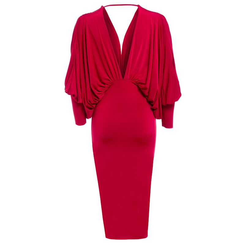 batwing dress red ASOS Design - Maxi Dress - Women - Polyester - 14 US