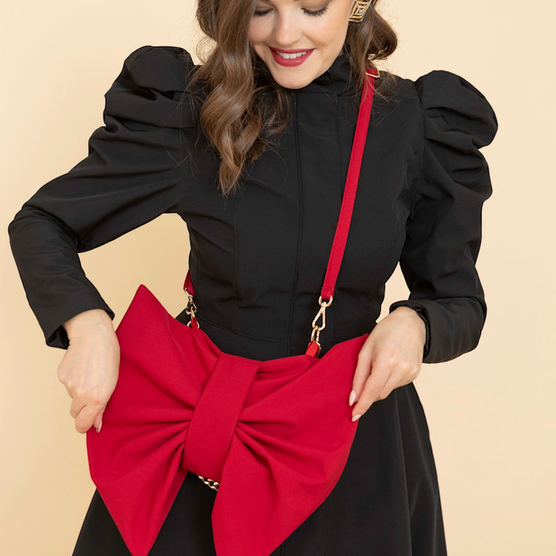 Thumbnail of Red Bow Clutch Purse image