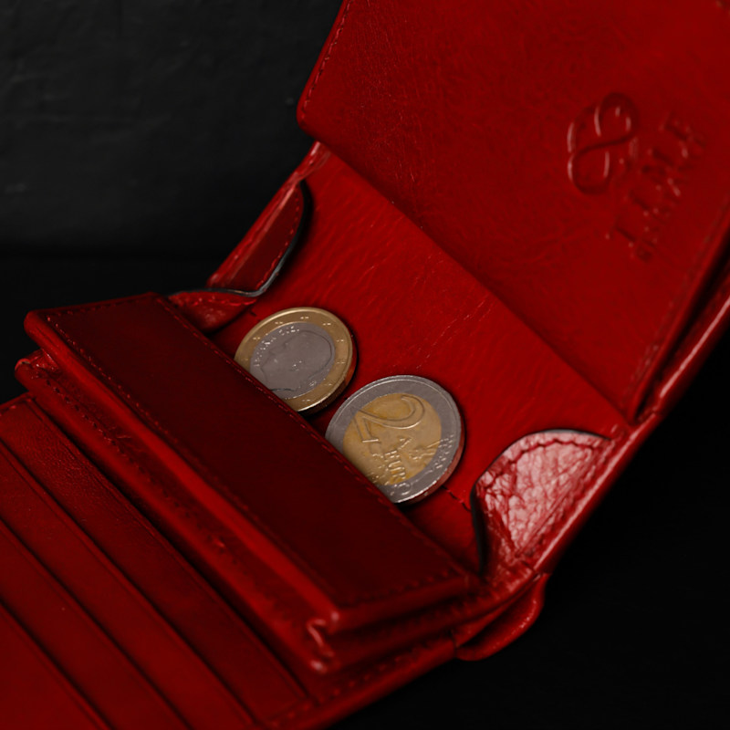 Thumbnail of Red Leather Bifold Wallet - Daniel image
