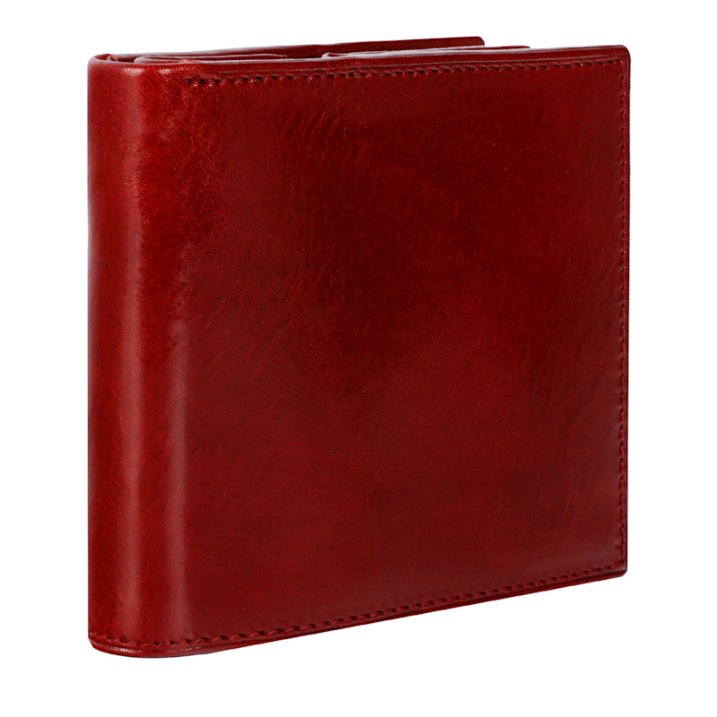 Thumbnail of Red Leather Bifold Wallet - Daniel image
