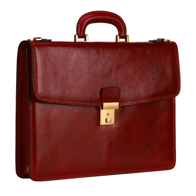 Thumbnail of Leather Briefcase - The Sound Of The Mountain - Red image