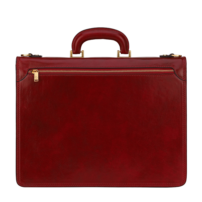 Thumbnail of Leather Briefcase - The Sound Of The Mountain - Red image
