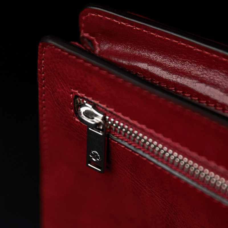 Thumbnail of Red Leather Clutch Purse - Decameron image
