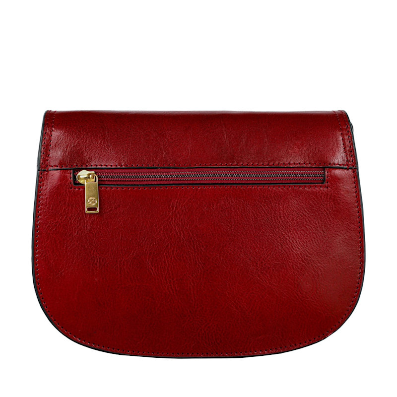 Thumbnail of Red Leather Saddle Bag For Women - Moonfleet image