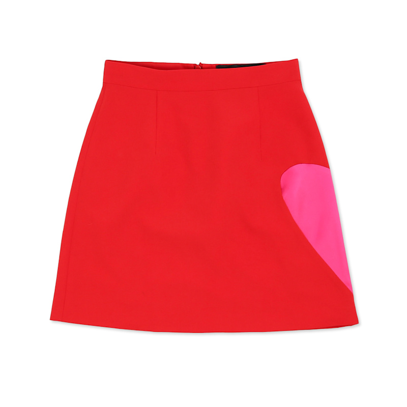 Red Mini Heart Skirt | madebyZA | Wolf & Badger