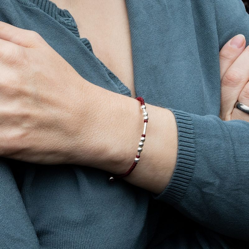 Thumbnail of Red Morse Code Waterproof Bracelet For Women – Love Bracelet image