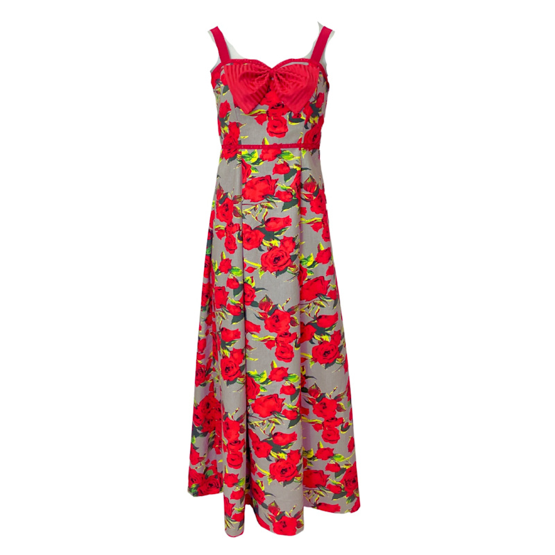 fitted lace wedding dress Red Rose Print Velvet Mesh Overlay Maternity Maxi Dress – PinkBlush