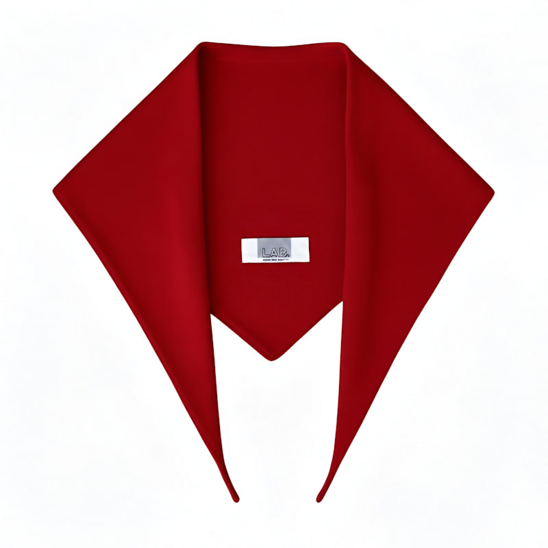 Thumbnail of Red Wool Small Triangle Knitted Scarf image