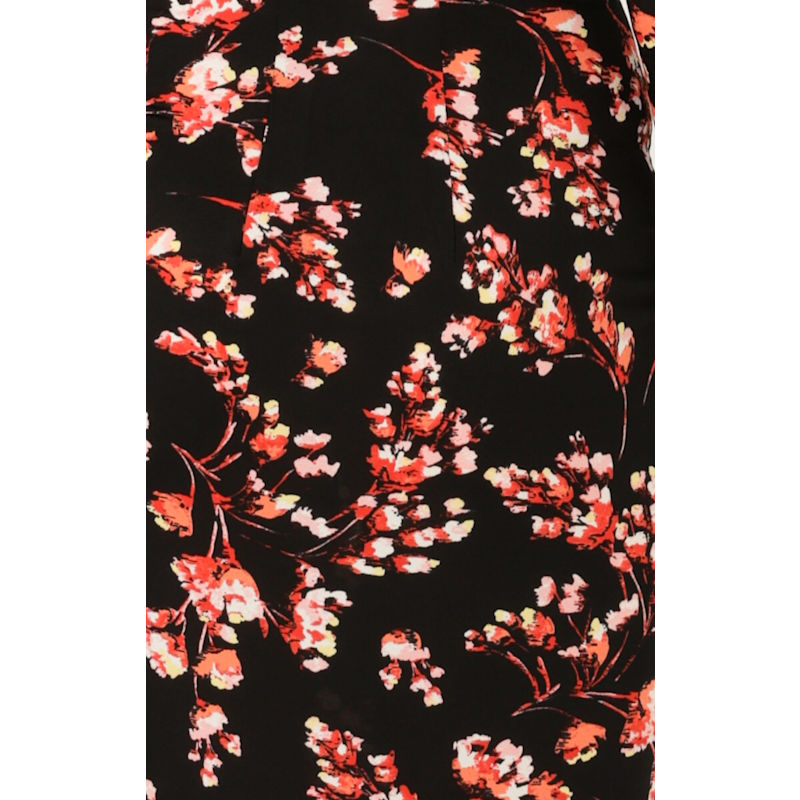 Thumbnail of Reed Wrap Dress In Black Pink Floral image