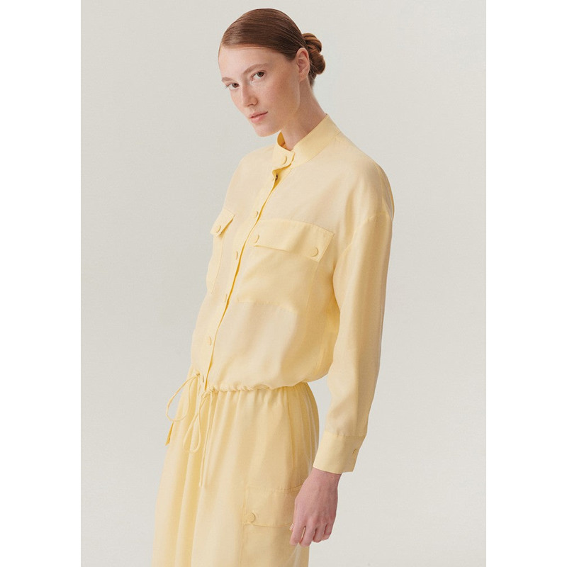 Thumbnail of Regular Fit Drawstring Bomber Jacket - Yellow image