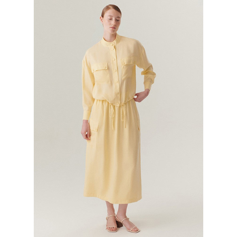 Thumbnail of Regular Fit Drawstring Bomber Jacket - Yellow image
