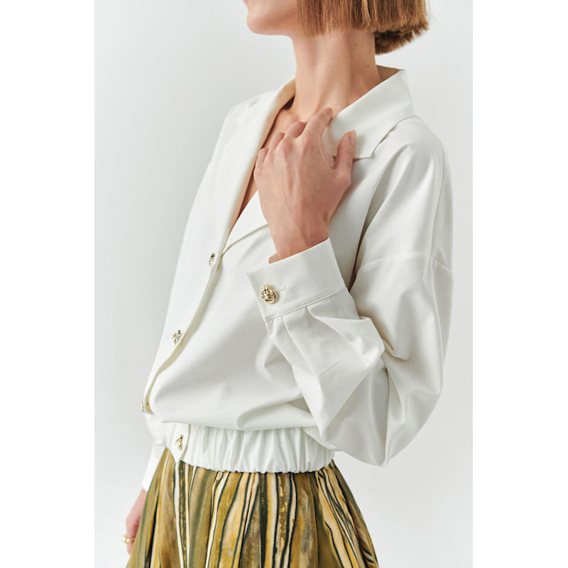 Thumbnail of Regular Shawl Collar Jacket - White image