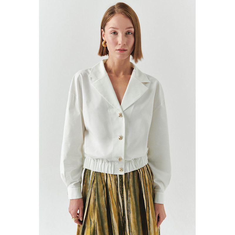 Thumbnail of Regular Shawl Collar Jacket - White image