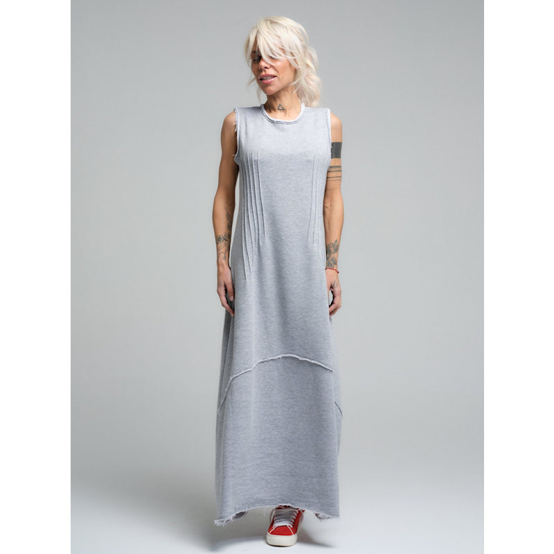 slim fit dress slacks 100% Linen Loose Fit Button Waist Gathered Maxi Dress Luna, Pastel Pink / S main image 1