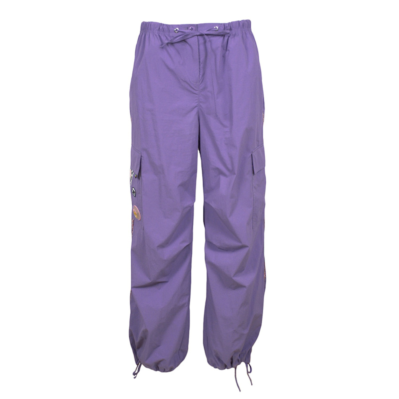 Relaxed Fit Lilac Parachute Cargo Pants | Lalipop Design